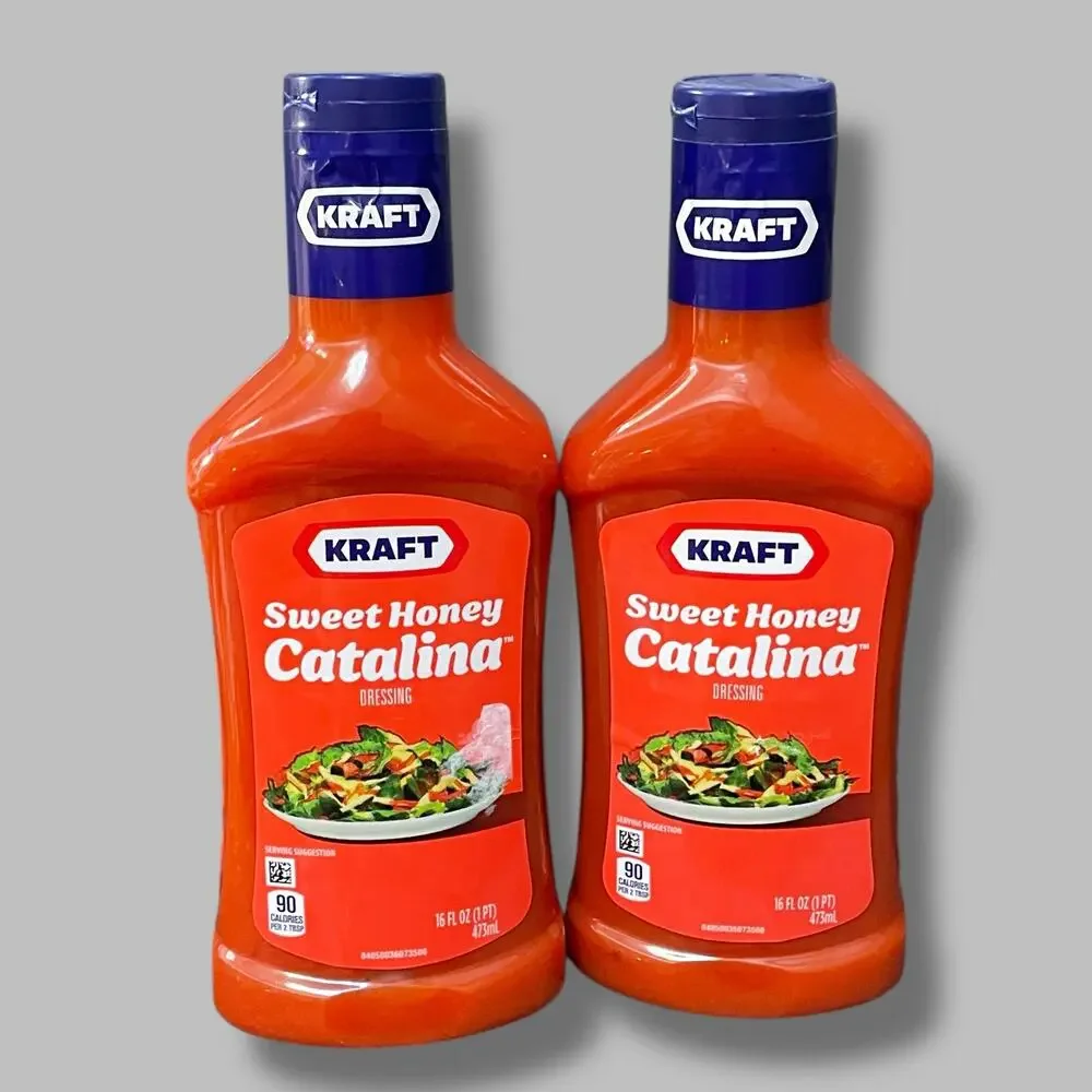 Kraft Sweet Honey Catalina Salad Dressing 16 oz Lot of 2 Exp July 2025 Pantry